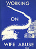 Cover of a blue book, with a drawing of a column of marchers arriving at the front door of a house.