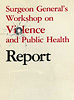 Book cover, the 'o' in 'violence' is a gunshot hole.