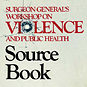 Book cover, the 'o' in 'violence' is a gunshot hole.