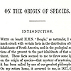 First page of introduction, from Darwin’s On the origin of species.