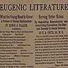 Advertisement for "Eugenic Literature," American Journal of Eugenics. Page of text from article titled, Dr. Saleeby on ‘The Ideal Marriage,’ American Journal of Eugenics.