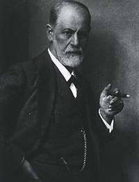 Portrait of Sigmund Freud (1856-1939), holding a cigar. Image D03354 from Images from the History of Medicine (IHM).