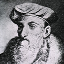 Portrait of full bearded man with a cap 