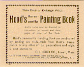 Tan colored blotter for Hood's Sarsaparilla Painting Book.