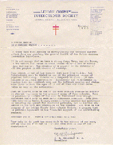A letter from the Lehigh County Tuberculosis Society's president N. H. Heiligman in the campaign against Tuberculosis. The letter is dated November 1940 and has the red cross of Lorraine in the top center.