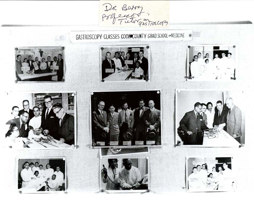 Collage of photos of people associated with the Cook County Grad School of Medicine.