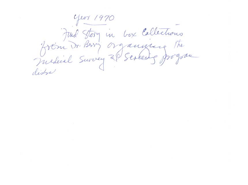 Handwriting on back of photo year 1970.