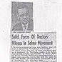 News clip with typewritten text and photo of Dr. Berry.
