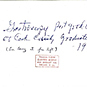 Back of photograph with handwritten text.