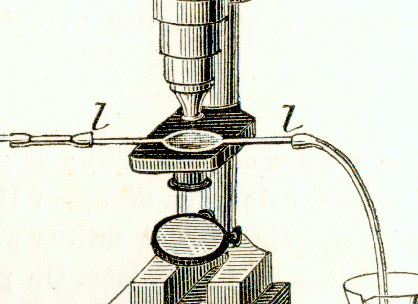 Close up of glass tube.