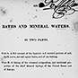 Title page of On baths and mineral waters.