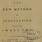 Title page for the new method of inoculating for the small-pox.