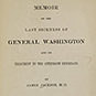 Title page of Memoir on the last sickness of General Washington.