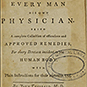 Title page of Everyman His Own Physician with text.