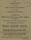 title page of An inquire into the causes and effects of the variolae vaccinae