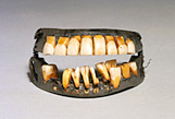 front view of George Washington's teeth closed
