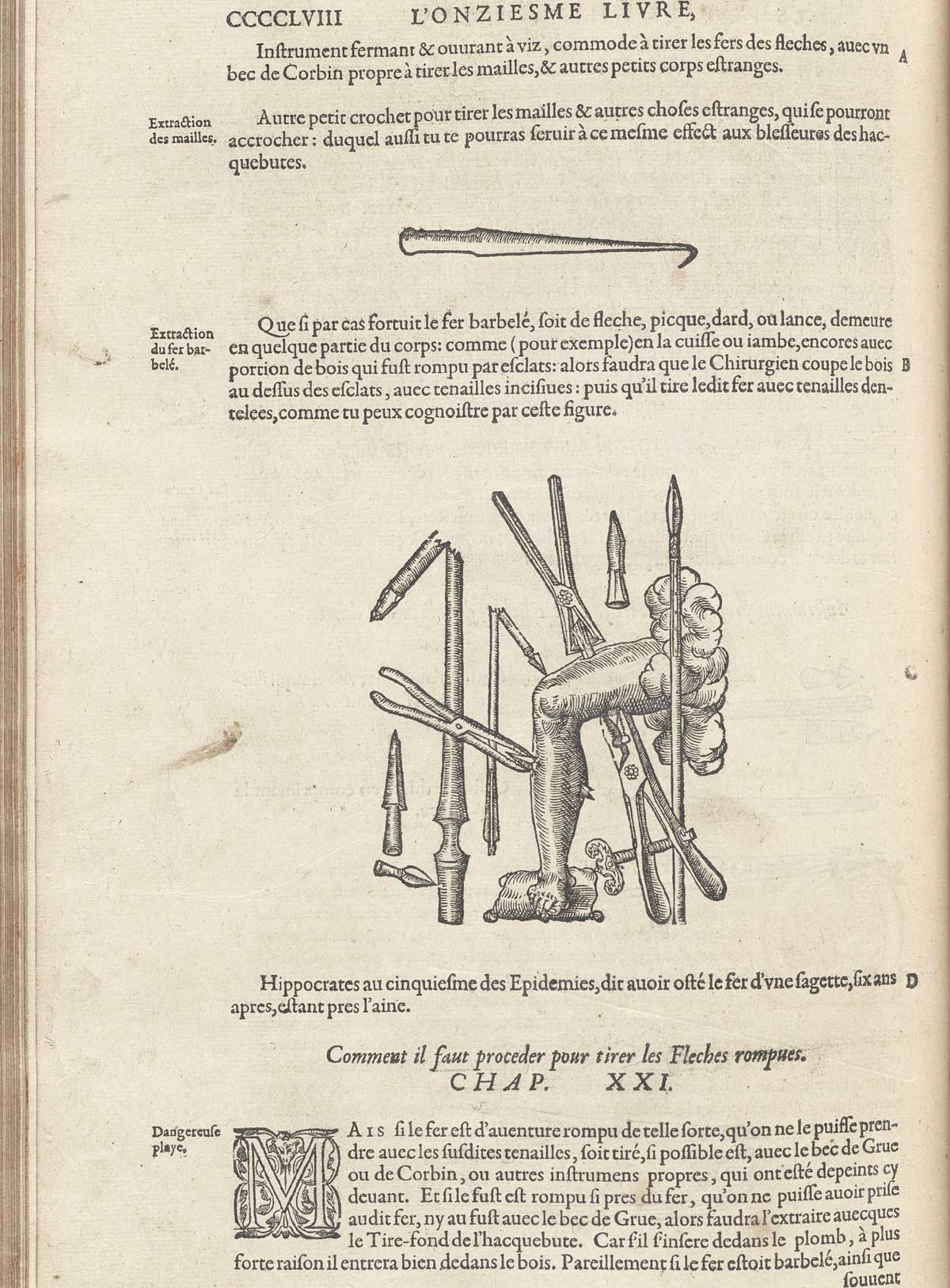 Page CCCCLVIII which features how use the instruments to remove broken arrows with descriptive text.