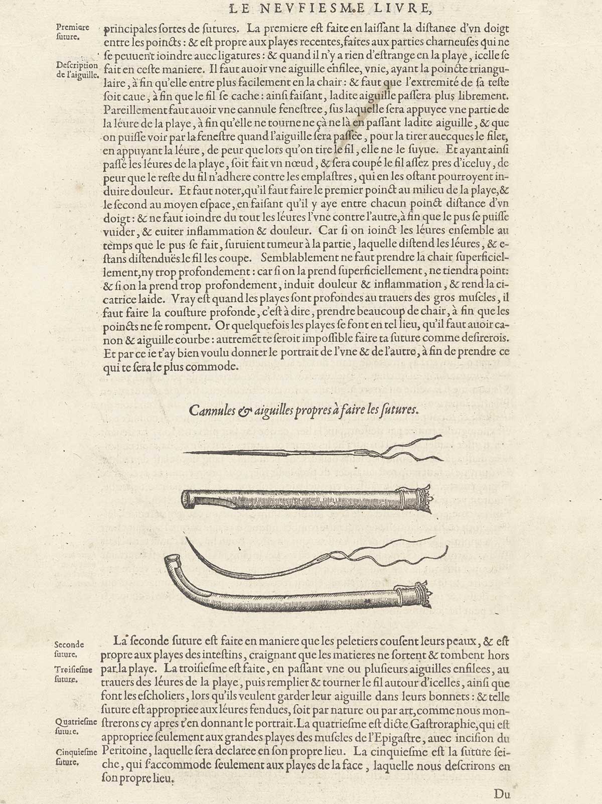 Page CCCXXXVI which feature suture needles in the middle of the text.