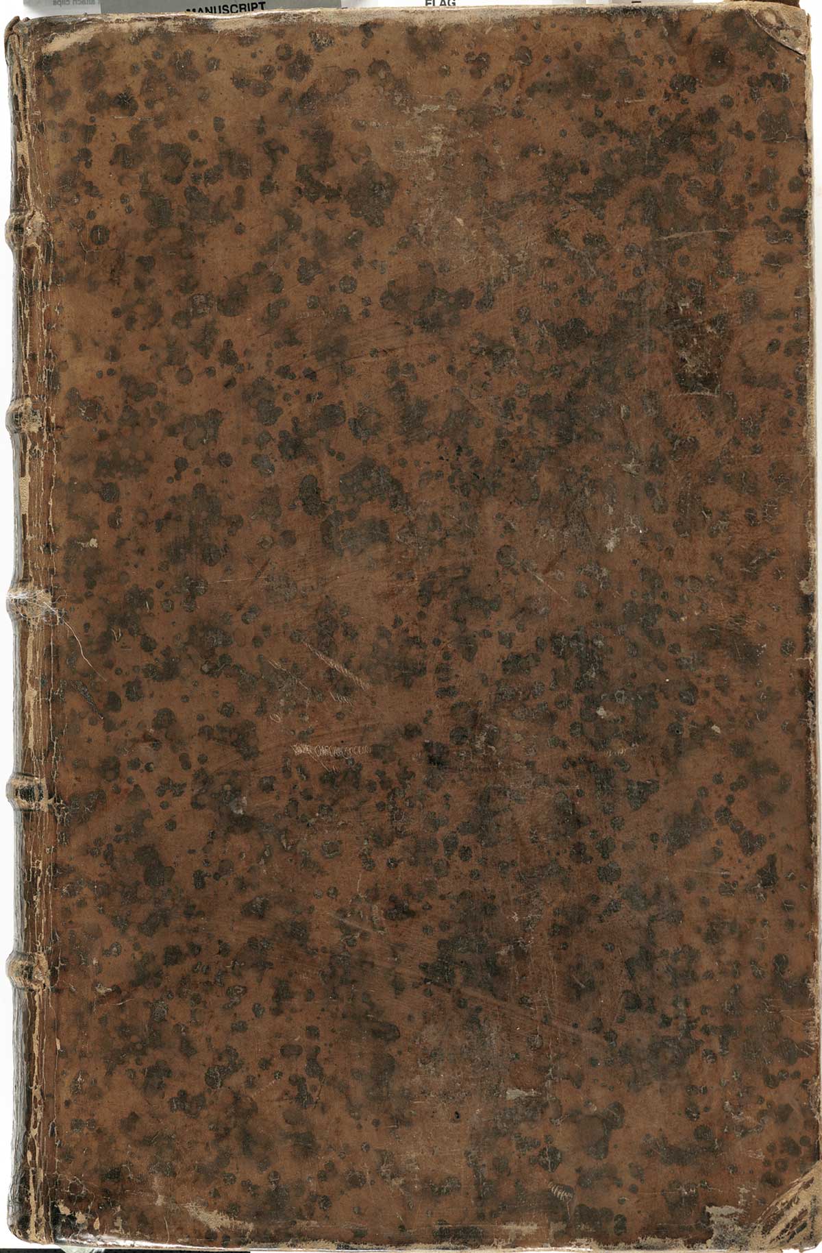Contemporary leather cover of Ambroise Paré’s Oeuvres, NLM Call no.: WZ 240 P227 1585.