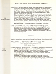 Page 1 of Indians on Federal Reservations in the United States: a digest,  Aberdeen Area featuring information about the Ponca and Santee Sioux Reservations, Nebreaska. The Reservation section at the top features the location and land. The People section at the bottom features the tribes, population, and characterstics.