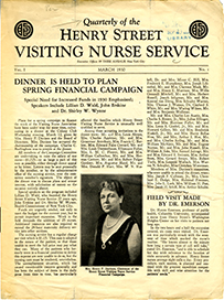 Front page of the book review section of a nursing service quarterly with text and an image of a white woman.