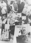 A collage of well known personages who gave publicity and support to a chest X-ray campaign in Los Angeles.