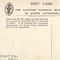 Back of postcard has two sections for handwriting, empty of handwriting.