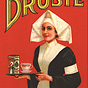 A White female nun nurse carrying a tray with a cup and saucer on it.