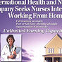 A White female nurse in white smiling and holding a clipboard in inset, next to house image.