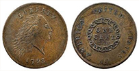 The front and back of a coin