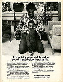 An African American woman and baby in a living room
