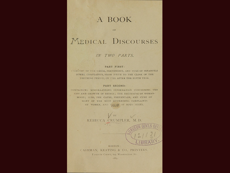 Title page of a book by Dr. Rebecca L. Crumpler.