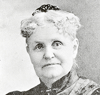 Dr. Mary Amanda Dixon Jones, an elderly White female posing for her portrait.