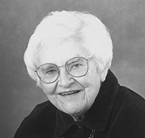 Dr. Helen M. Ranney, an elderly White female smiling for her portrait.