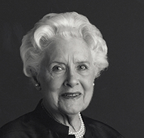Dr. Lynne McArthur Reid, an elderly White female posing for her portrait.
