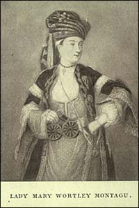 Lady Montagu, three-quarter length, standing with her left hand on her hip.