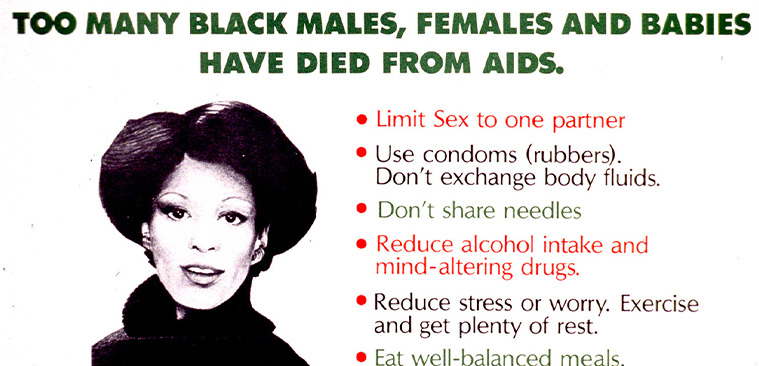 A poster with text and a portrait of an African American woman