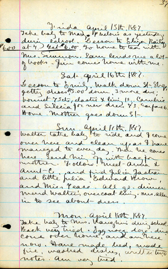 Page with handwriting.  