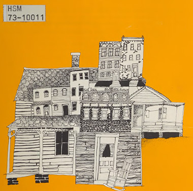An illustrated house on a book cover