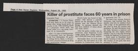 Killer of Prostitute Faces 60 Years in Prison, August 29, 1990