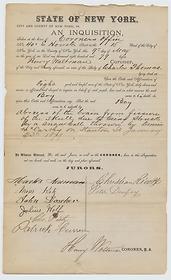An Inquisition Before Henry Woltman, Coroner, on the Body of Charles Thomas, May 9, 1879