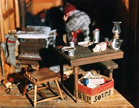 Woodman's shack crime scene, Nutshell Collection, 1940s-1950s