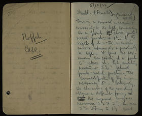 John Glaister Jr.'s notebook from the Ruxton case, October 5, 1935