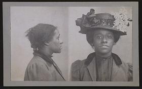 Bertillon card for May Walker, arrested for general theft (portraits), September 8, 1910