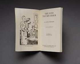 R. Austin Freeman, The Red Thumb Mark, London, 1907; reprint London, 1951; Artist: Comerford Watson.