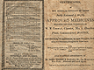 NY Farmer's Almanac open to show purchased advertisement. The left page is about the prices of almanacs while the right page for approved medicines sold by W. T. Conway, Chemist.