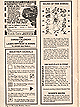 Page 4 of The Ladies Birthday Almanac for 1996. It is a two column page with the left column being advertisements and the right page showing the signs of the zodiac and the corresponding area on the human body.