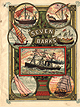 The color front cover of Seven Barks almanac for 1885. It featurs seven different sailing vessels.