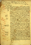 Folio 3a from al-Sha‘rānī's Mukhtaṣar Tadhkirat al-Suwaydī. The text is written in medium-small naskh script. It is written in black ink with headings in red and red overlinings. There are marginalia on the top and left margins.