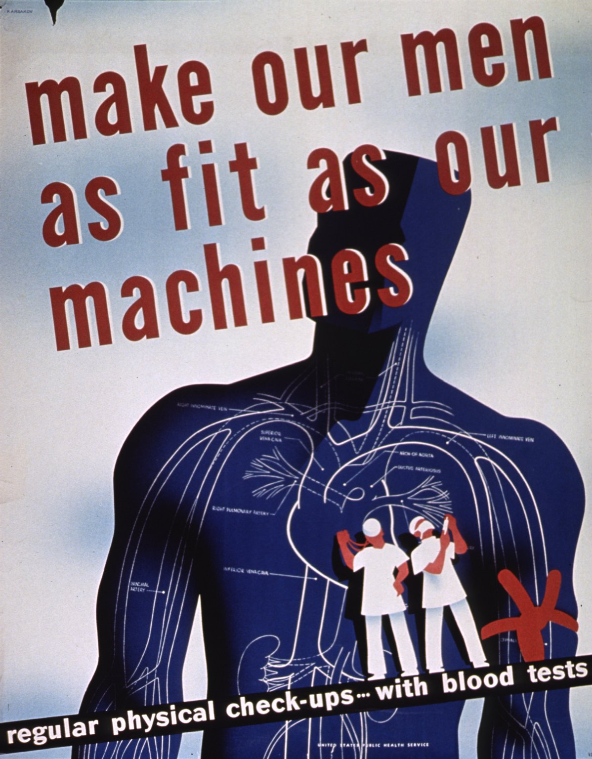 Venereal disease campaign poster U.S. Public Health Service, ca. 1945. Artist: Leonard Karsakov.